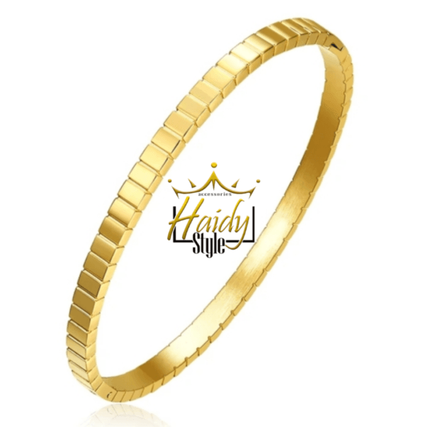Polygonal Bangle Stainless steel Golden Color