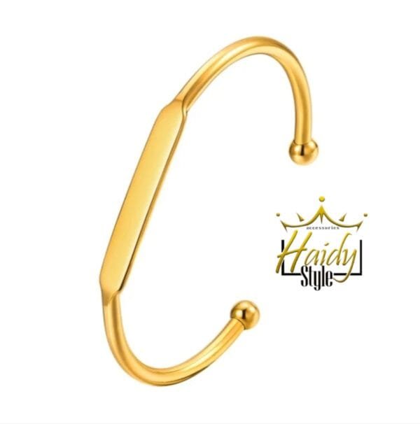 Wristband Bangle Stainless steel Golden Color