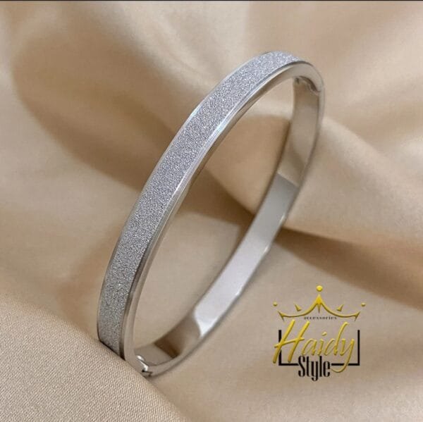 Embellished Bangle Stainless steel Silver color