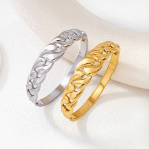 Combined Drops Bangle Stainless steel 18k Gold plated or Silver